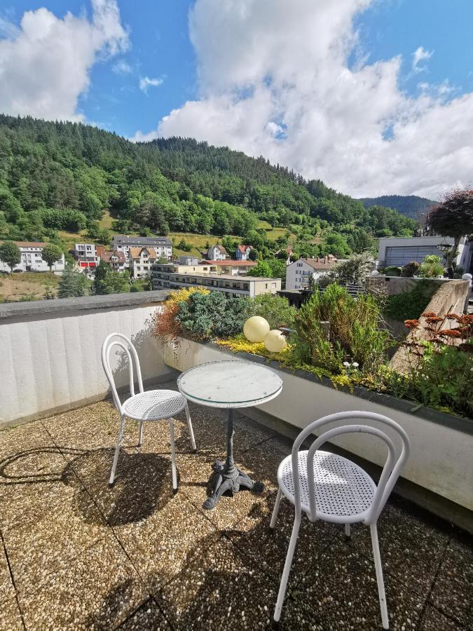 Terrassenwohnung Mit Toller Aussicht & Zentrumsnah Hornberg Dış mekan fotoğraf